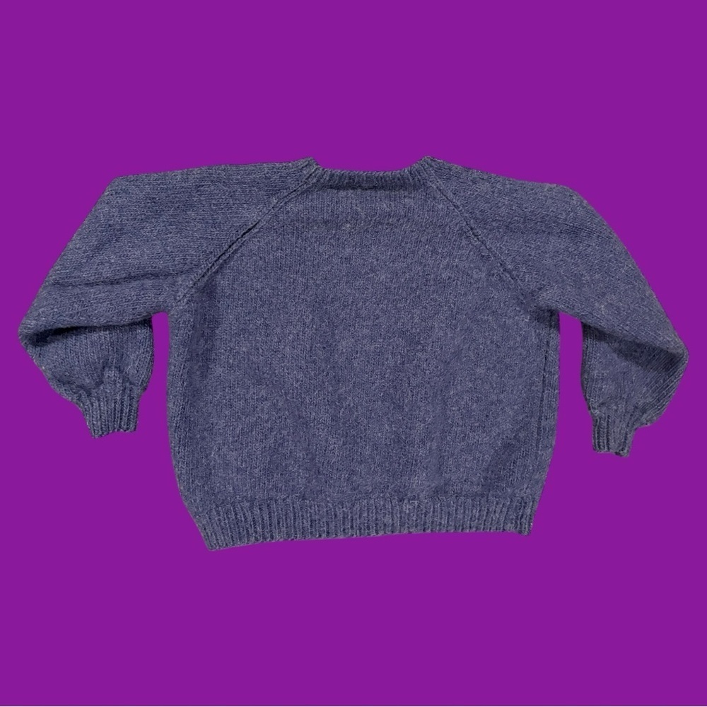Vintage Heather Blue Wool Crewneck 
Sweater - Picture 2 of 4